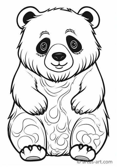 Page de coloriage d'ours mignon pour les enfants